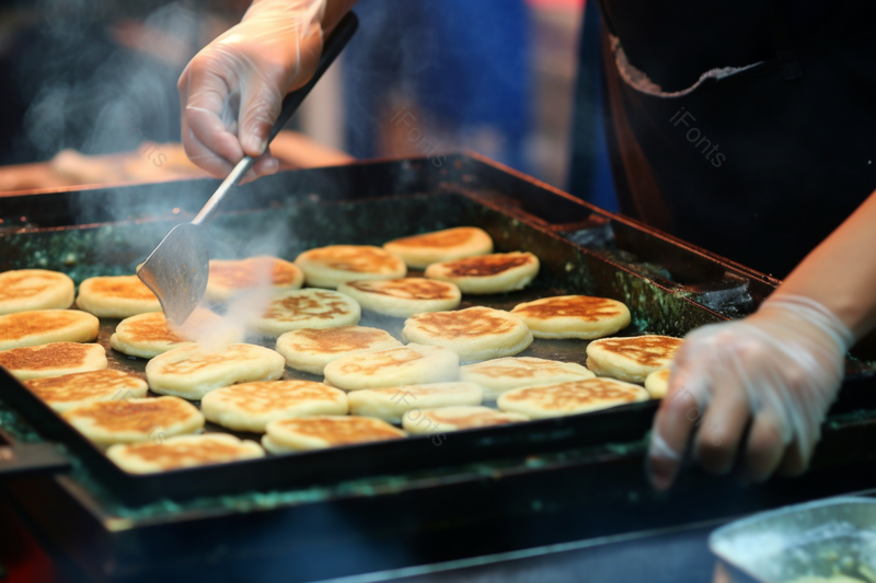 葱油饼中华传统美味小吃美食,高清,摄影图,摄影图片,图片大全,摄影图免费下载